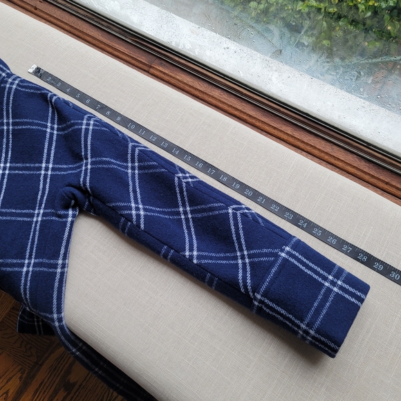 New! J. CREW Size 6 City Coat in Windowpane Antique Navy Blue White NWT - Picture 5 of 9